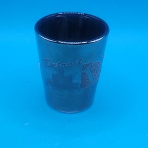 Detroit Michigan Gold Shot Glass